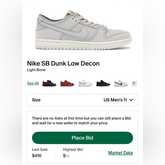 NIKE SB DUNK LOW DECONLight BoneSize 11.5MDSRARE!!